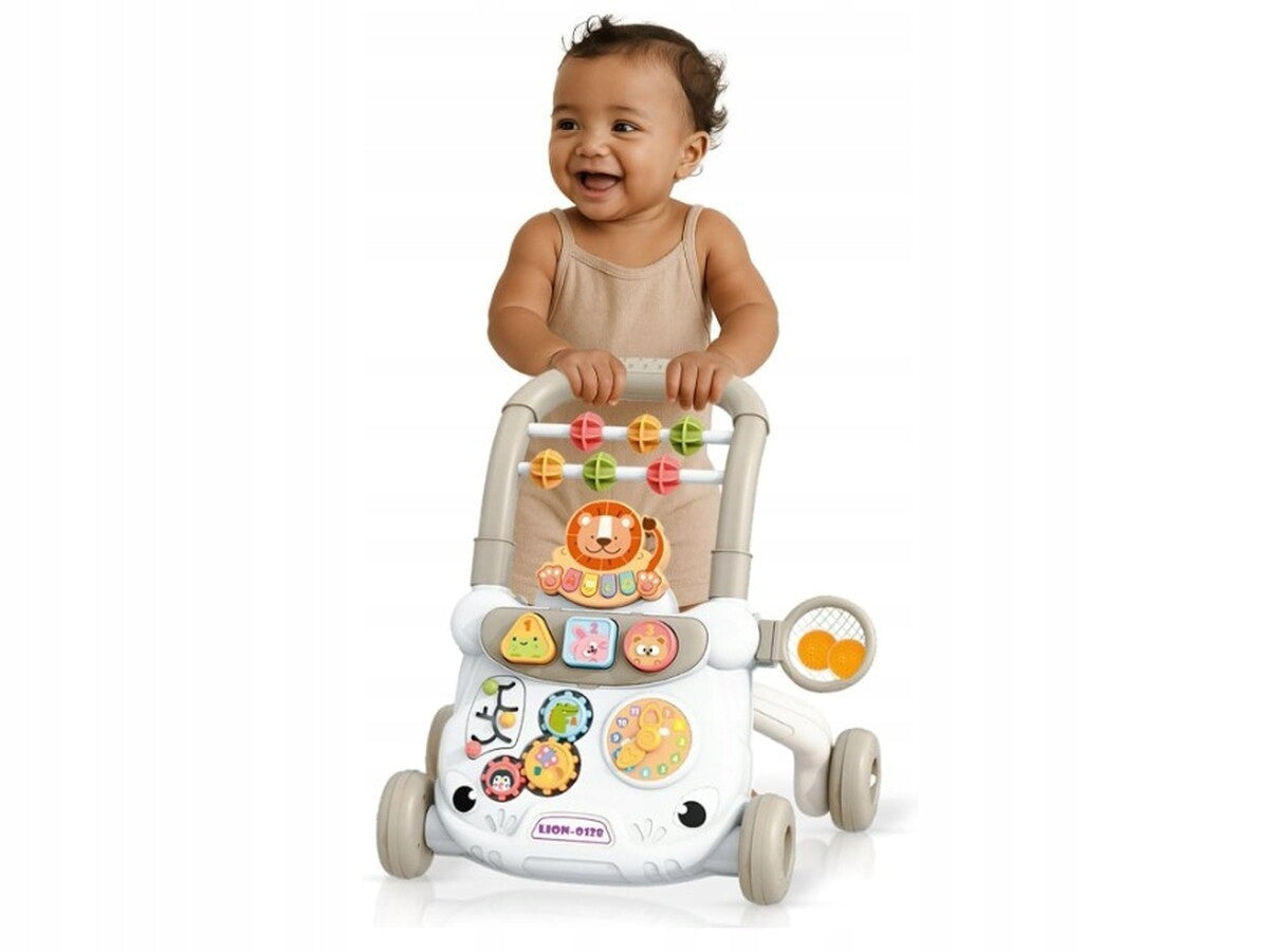 (ks) - Educational Walker Grey Interactive Pusher Ride-On Piano Blocks Manufacturer code 368-28