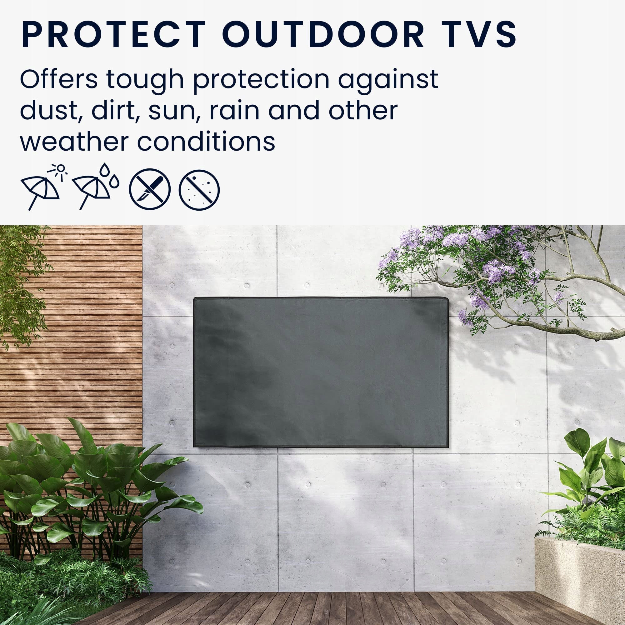 kwmobile protective cover for TV 55'' grey, waterproof, Manufacturer code 55238.22