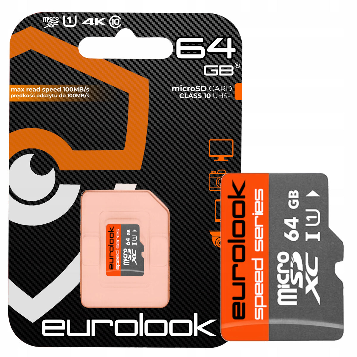 microSD Memory Card EUROLOOK 64GB Class 10 Dedicated For V30 WiFi Cameras