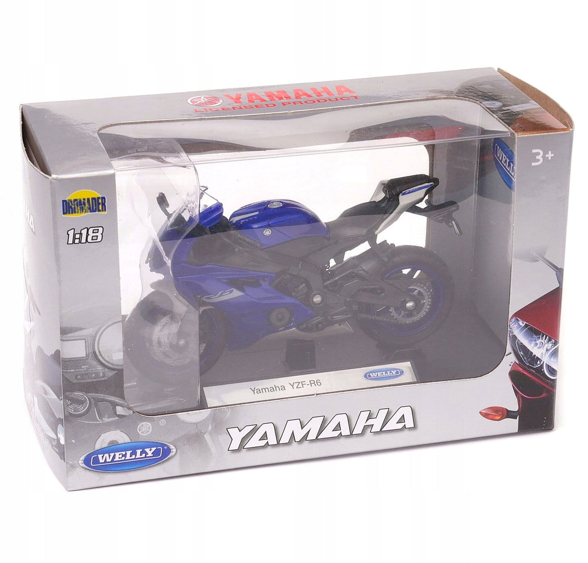 miniature YAMAHA YZF-R6 WELLY MOTORCYCLE scale 1:18 Packaging status original