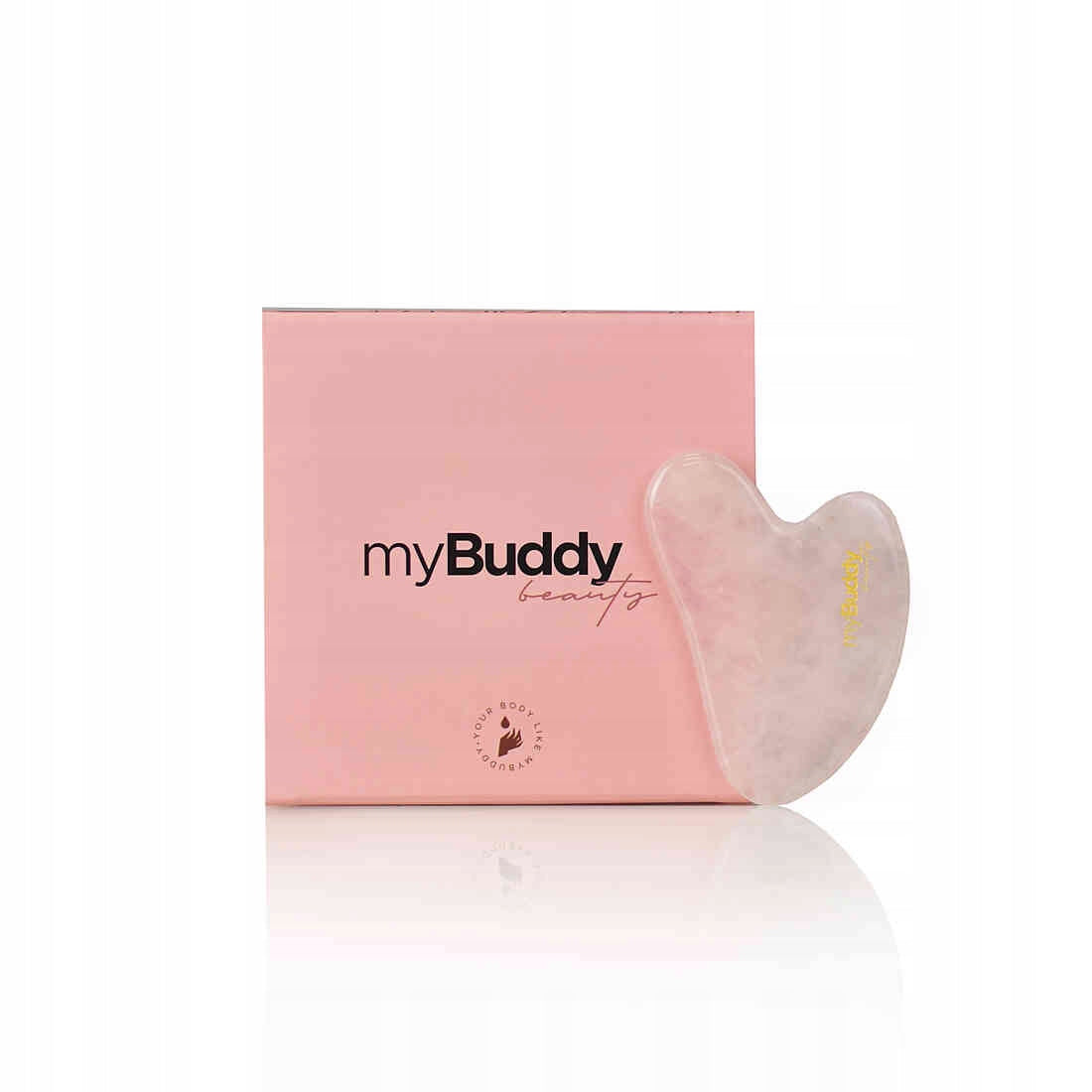 myBuddy Stone Gua Sha for Face Massage Pink Quartz