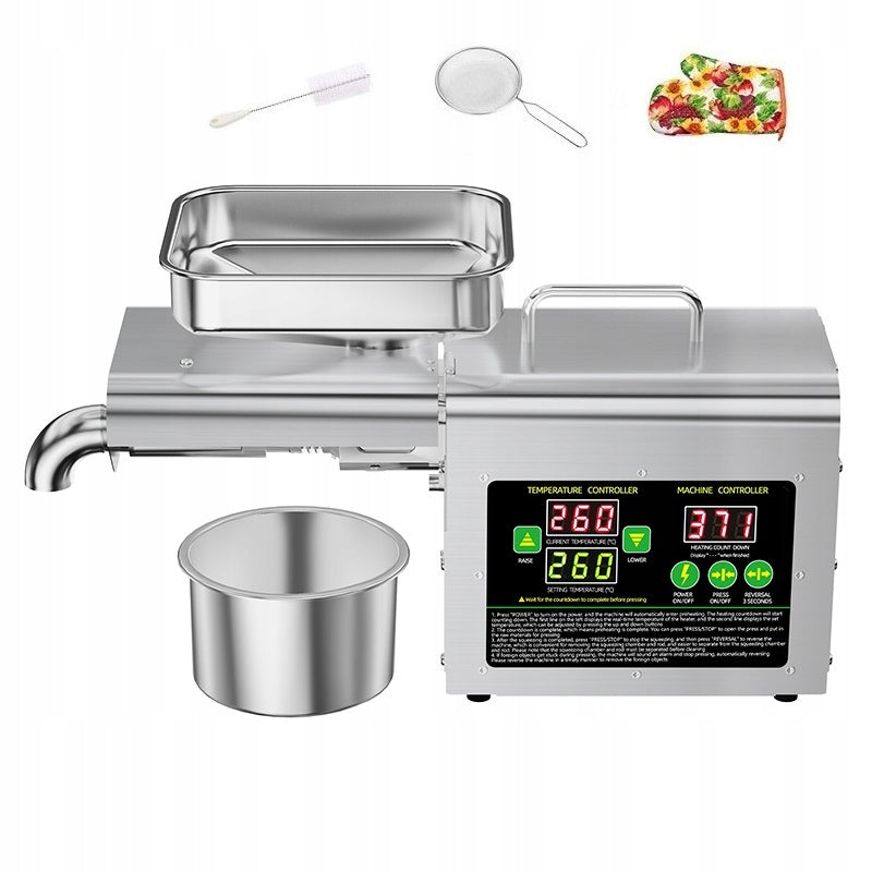 nierdzewnej Automatyczna prasa do oleju z Kontrola temperatury 1,5KW