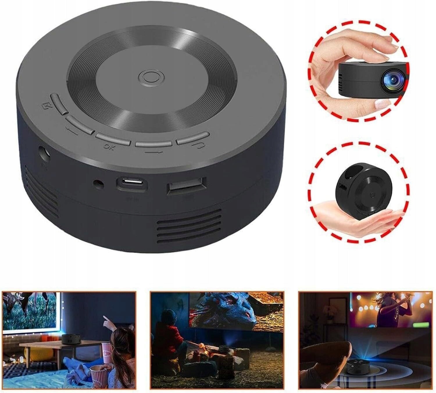 projector portable smart full HD android tv USB YT200 MINI Brand no brand