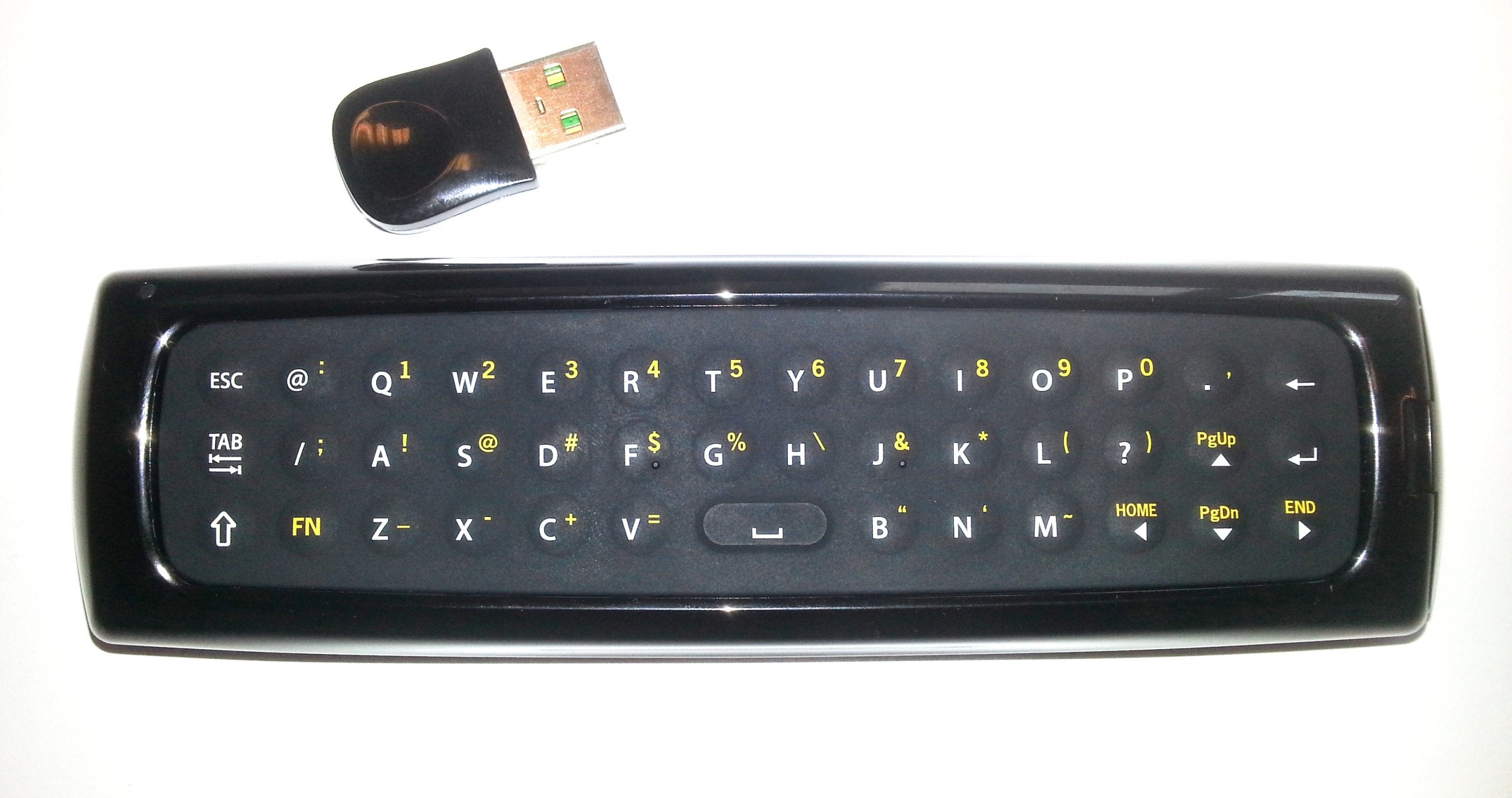 remote control with keyboard and gyroscopic mouse universal