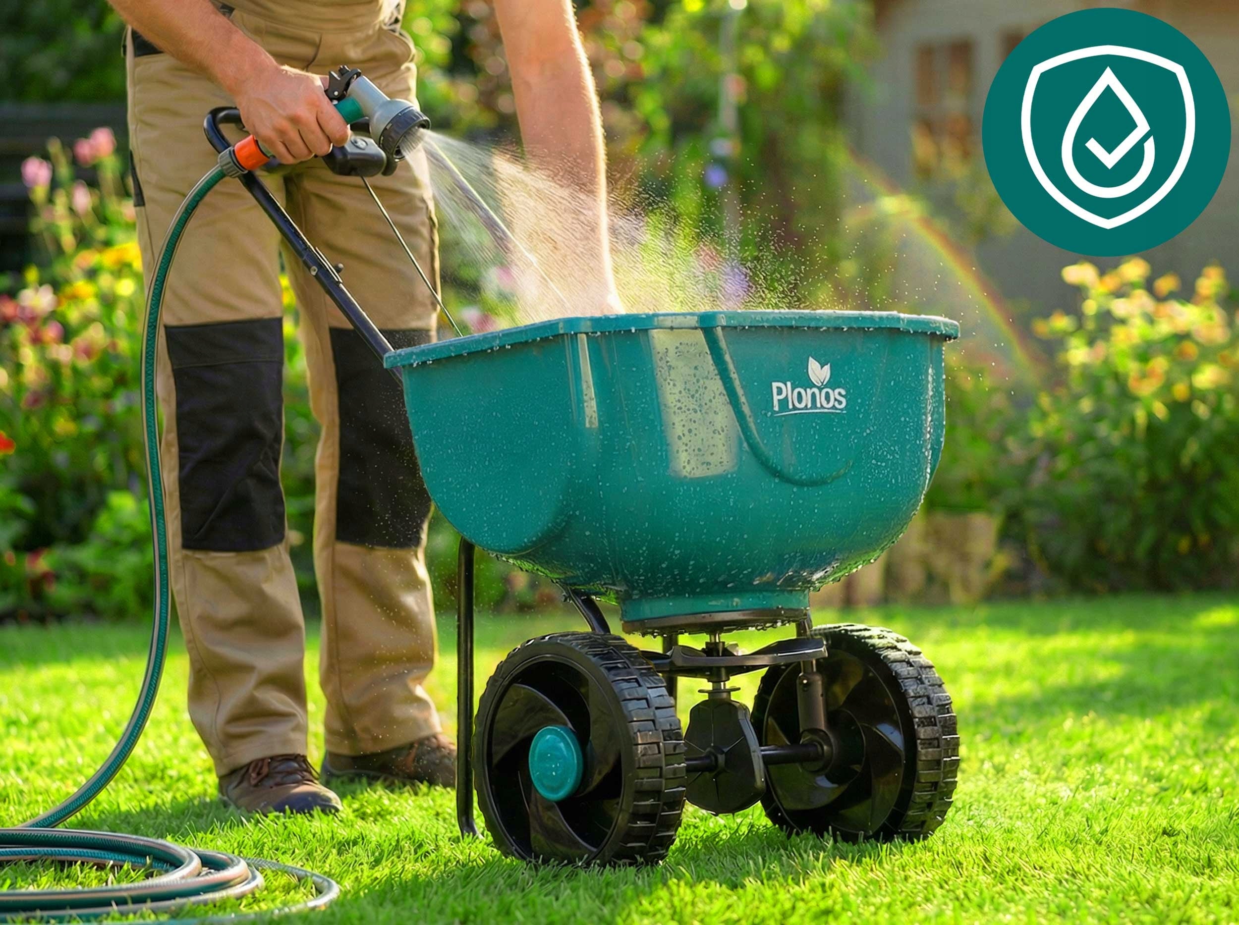 seed GRASS SEED DRILL MANUAL FERTILIZER SPREADER 27L Plonos ADJUSTABLE Tool weight 1.5 kg