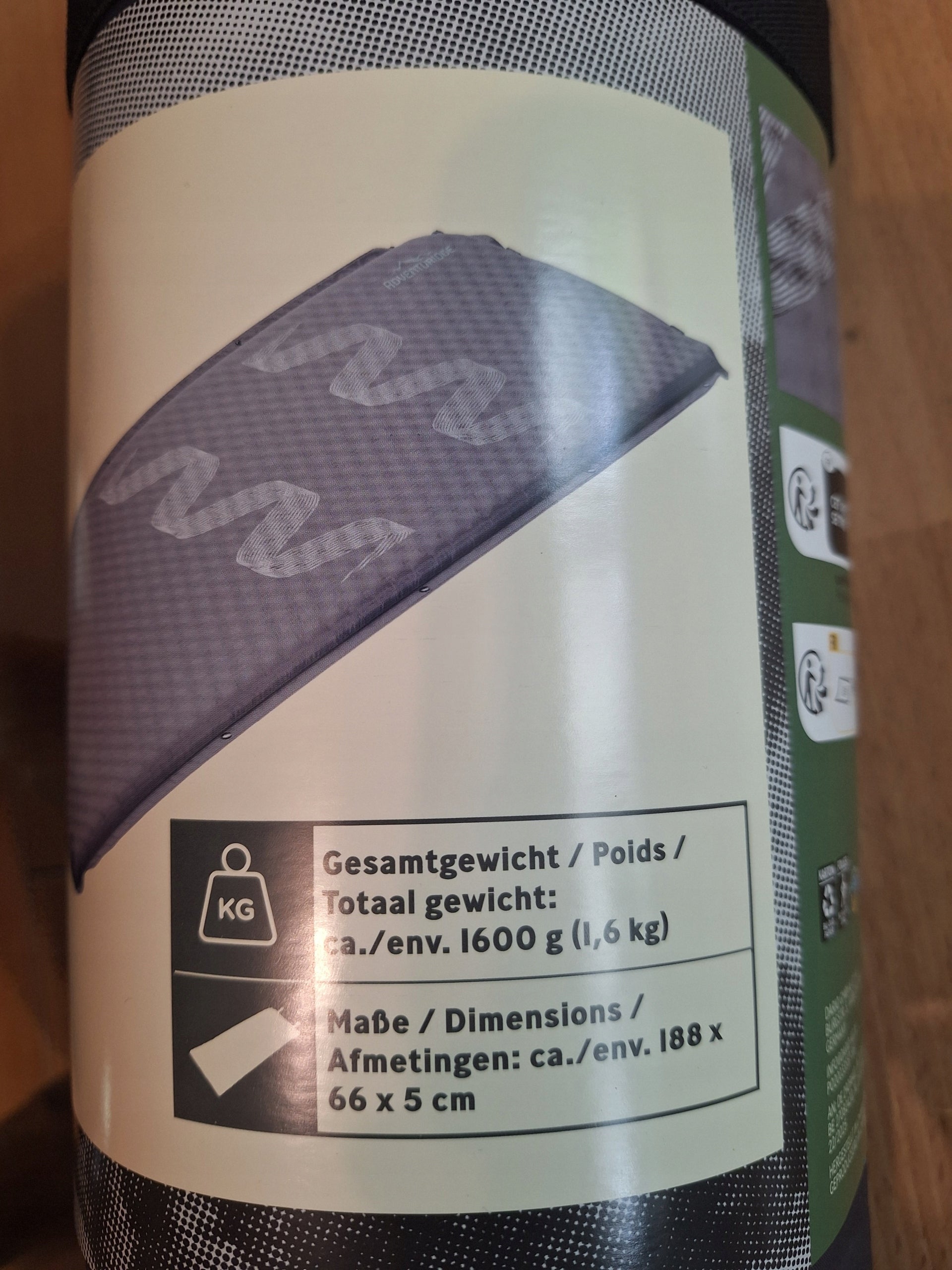 self-inflating mat self-inflating mattress 180x60x3,5cm camping Color gray