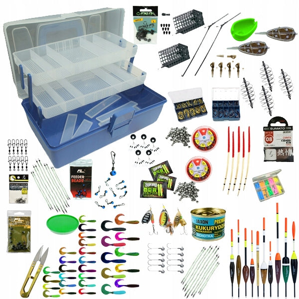 set FISHING BOX + 307 accessories float feeder ground spinning Manufacturer code skrzynka + 307 akcesoriów ATILO