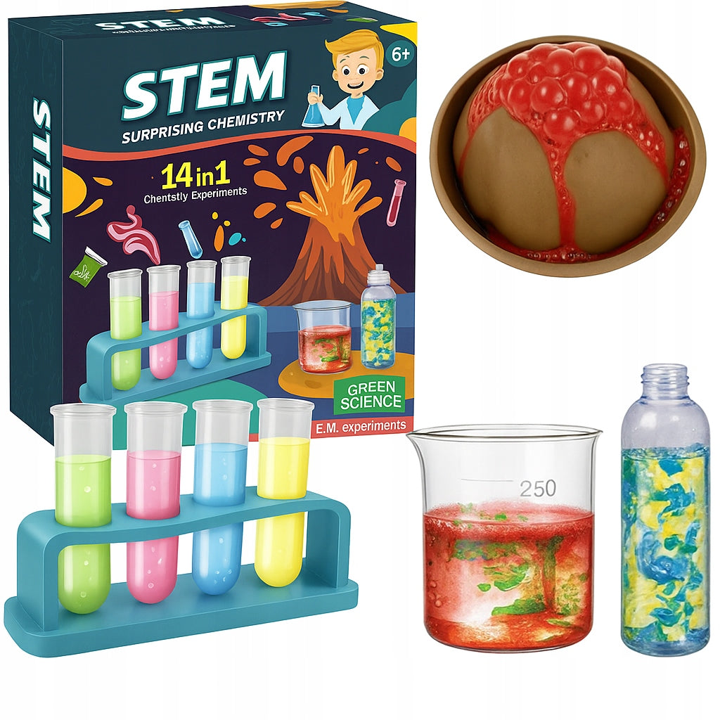 set of small chemist for children of adolescents for chemical experiments