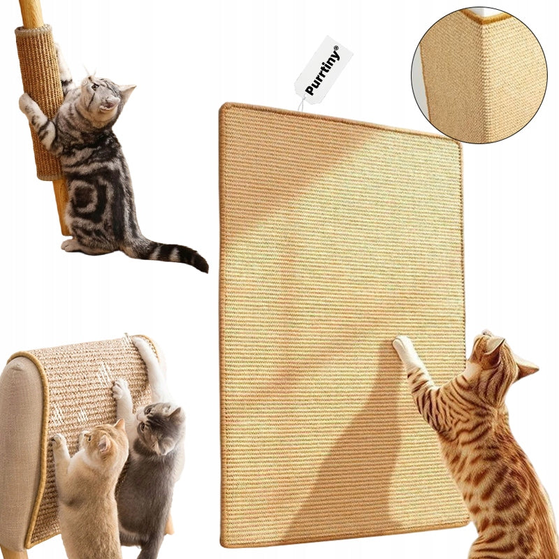sisal scratching mat for cat, for couch and wall, size 60x30 cm Manufacturer code Purrtiny7788