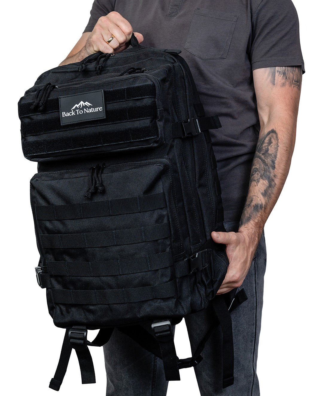 trekking backpack black men's mountain strong military travel Manufacturer code BTN-0001