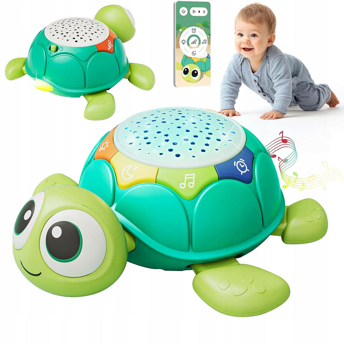 turtle CRAWLING ROVER INTERACTIVE WITH SOUND AND LED LIGHT projection