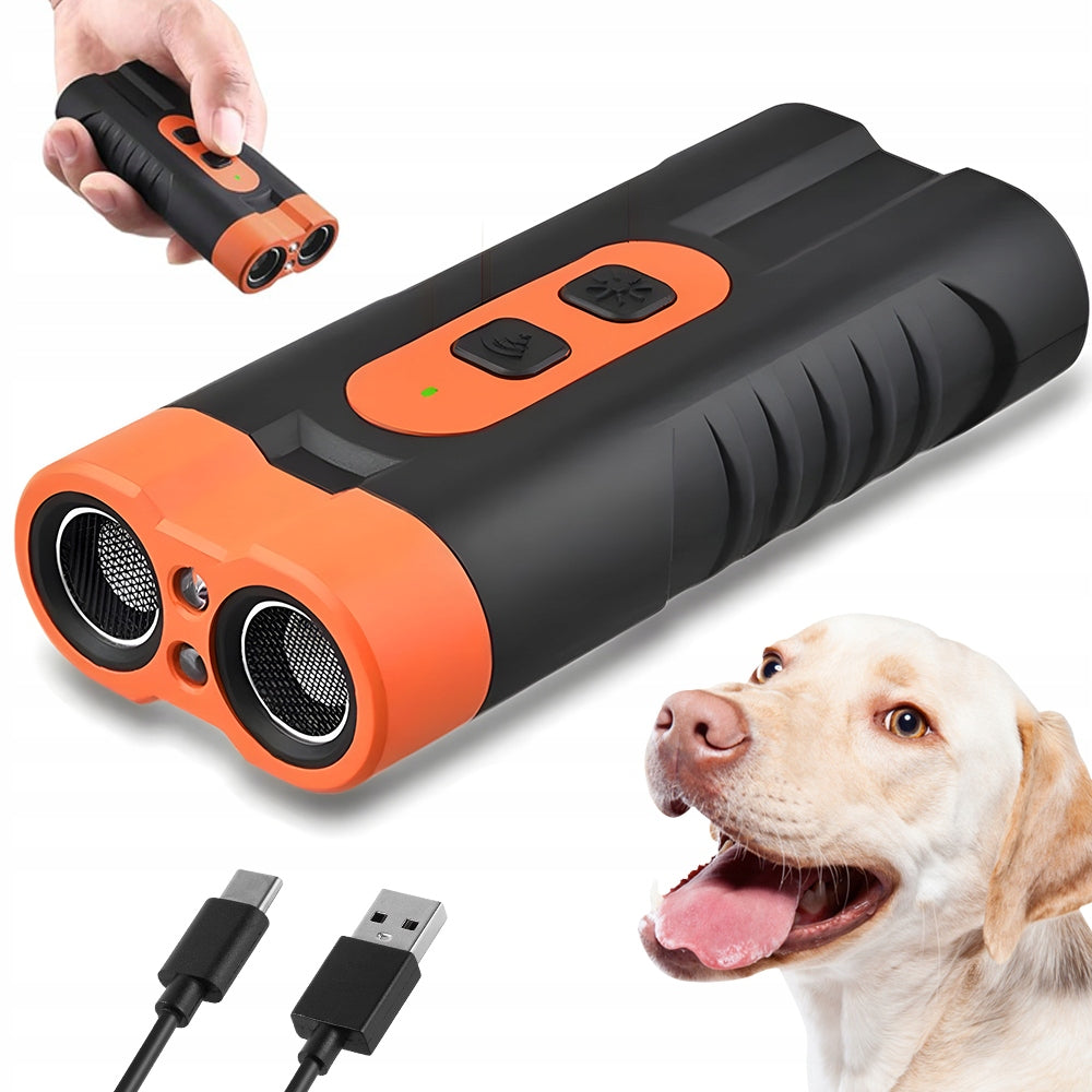 ultrasonic anti-bark trainer training with flashlight dog repellent