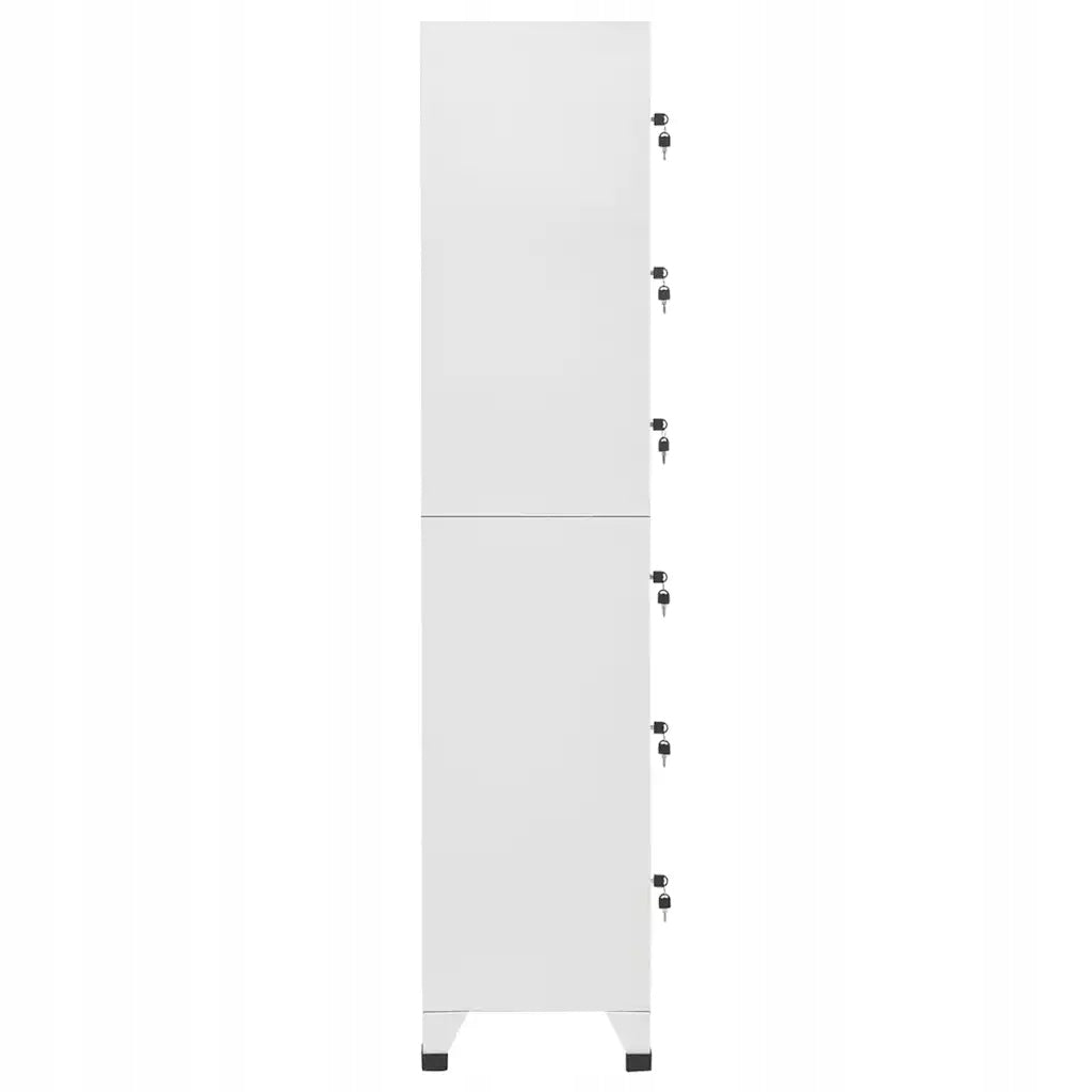 vidaXL Lockable wardrobe, light grey, 38x40x180 cm, steel