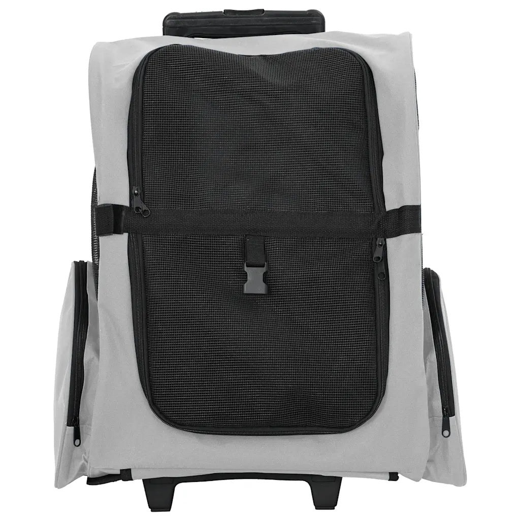 vidaXL Pet Stroller 3 in 1 Design Grey 48x32x(57-106) cm Oxfo Fabric Product weight with unit packaging 2.7 kg