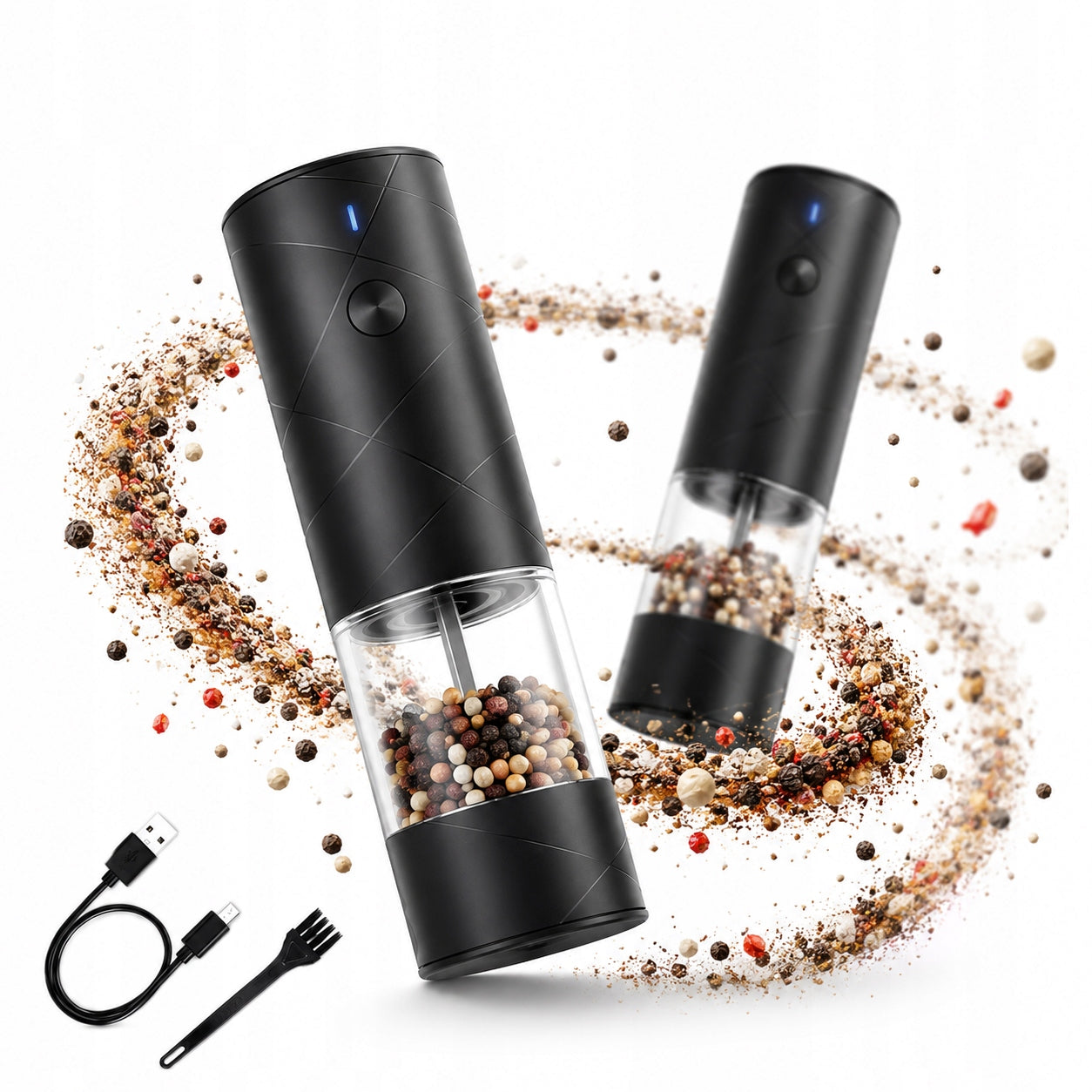 x2 Electric Salt and Pepper Grinder SALT PEPPER SPICES BATTERY Manufacturer code HG222013