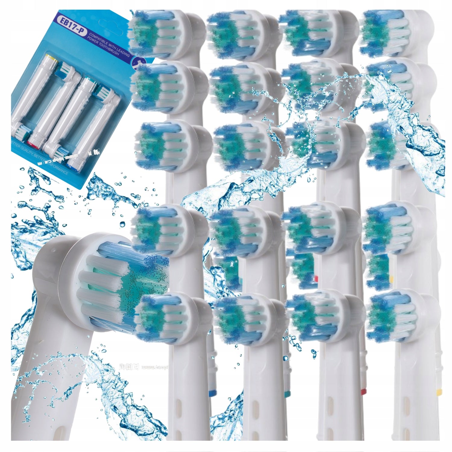 x20 TIPS FOR ELECTRIC TOOTHBRUSH ORAL-B BRAUN ORAL B SET OF 20 PCS.