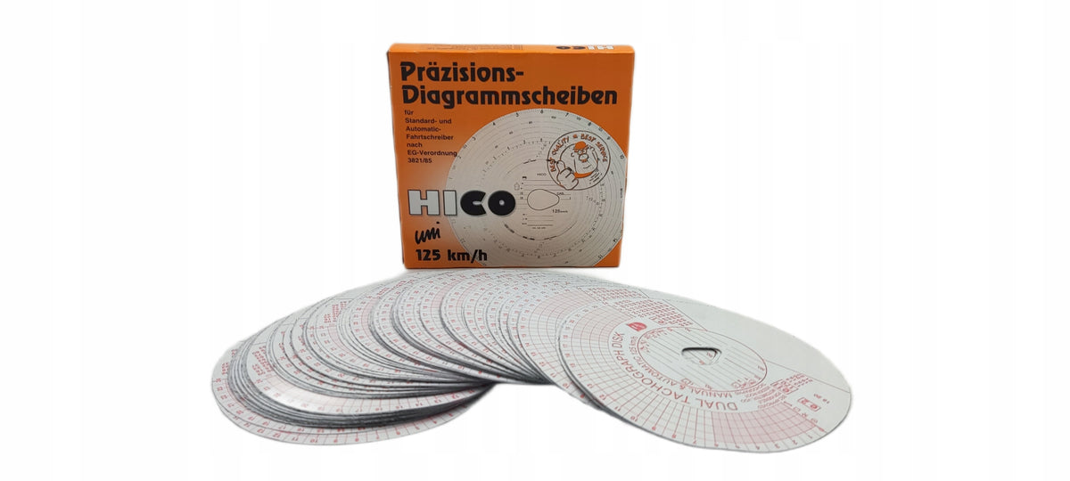 x5 tacho Tachograph Shields Hico Charts 125km/h Manufacturer's catalog number WKR005