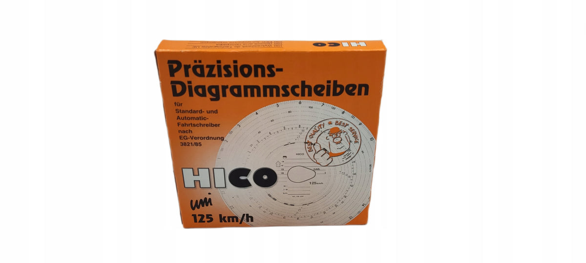 x5 tacho Tachograph Shields Hico Charts 125km/h