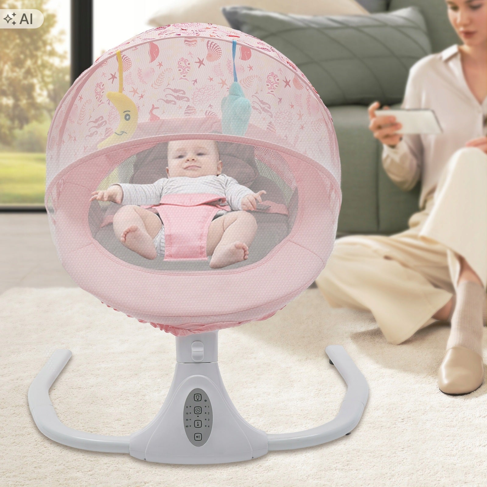 0-18 MONTHS ELECTRIC BABY SWING CHAIR, BABY SWING CHAIR WITH REMOTE CONTROL Manufacturer code 0011