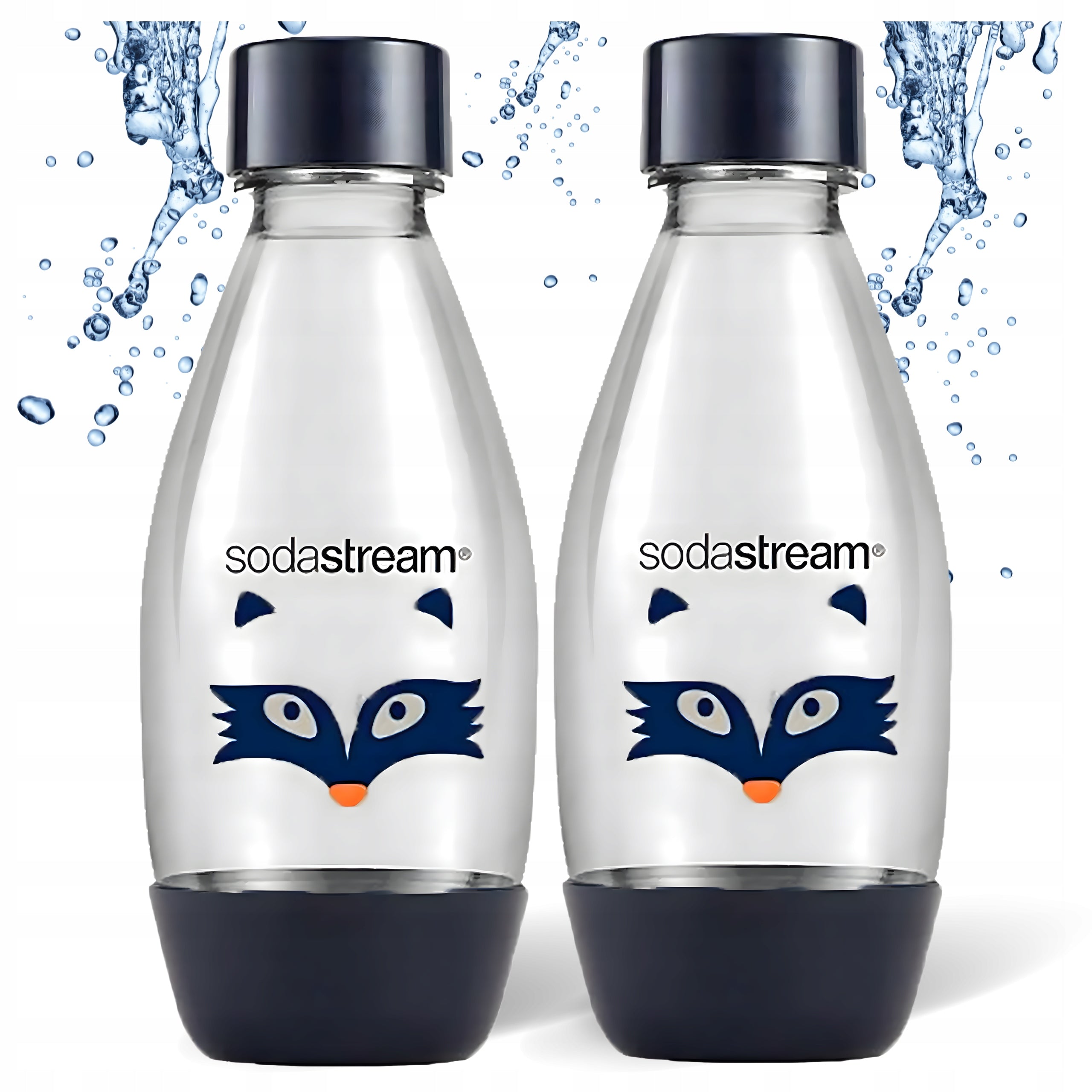 0,5L SodaStream Little Heroes Water Bottles for Raccoon Saturator 2 Pack