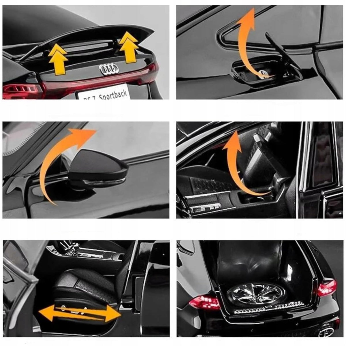 1:18 scale model car Audi RS7 with remote control Box Oem book led sound Manufacturer code MODEL AUDI RS7 OTWIERANE DRZWI MASKA