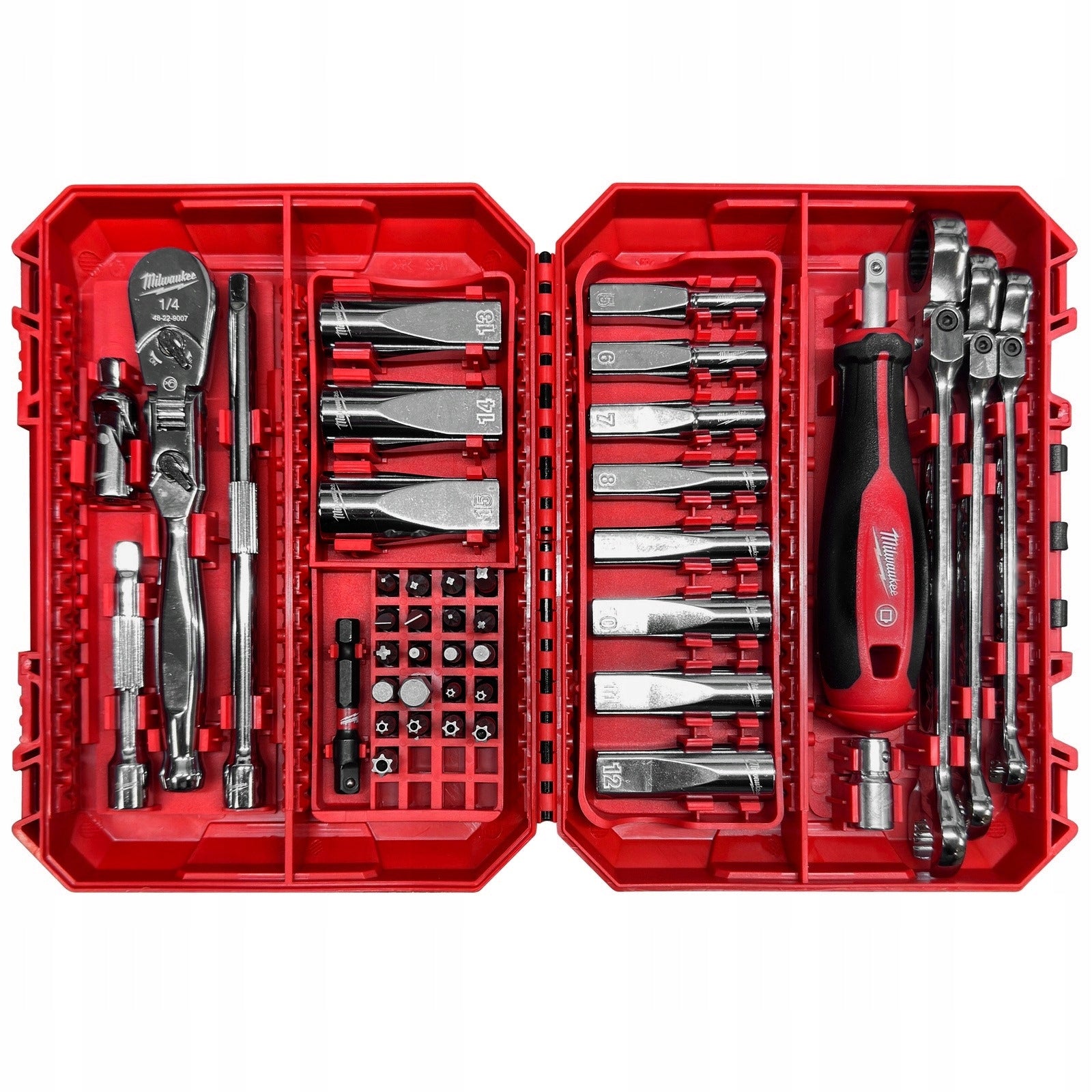 1/4" socket set with ratchet and bits (42 pcs) Milwaukee 4932498382 Packaging status original