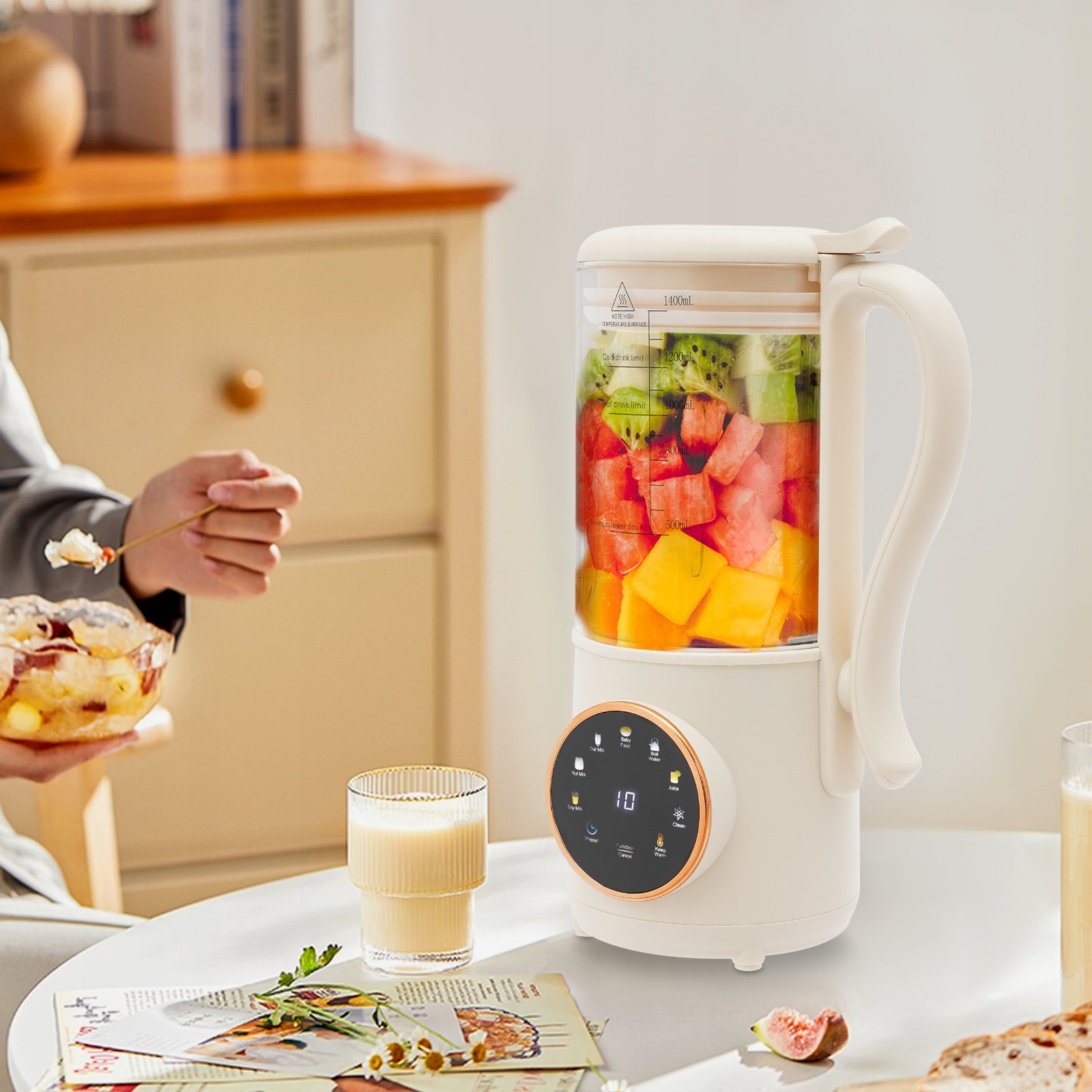 1.4L Soy Milk Maker, Juicer with 16 Blades, Nut Milk Maker Machine for Home Manufacturer code JJFTIR-000000EU