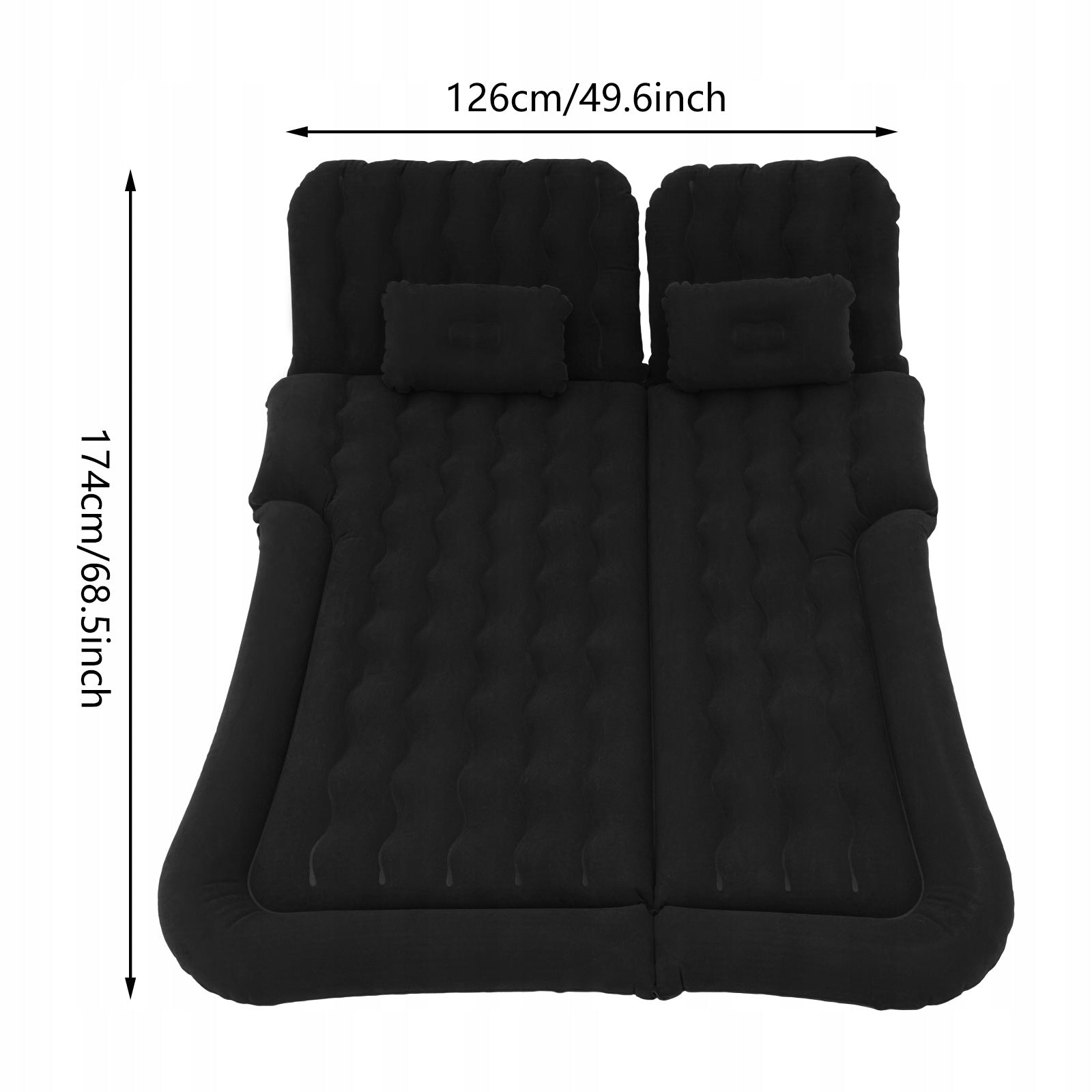1.74*1.26m SUV Air Mattress, Inflatable SUV Mattress Car Air Mattress Black Packaging status original