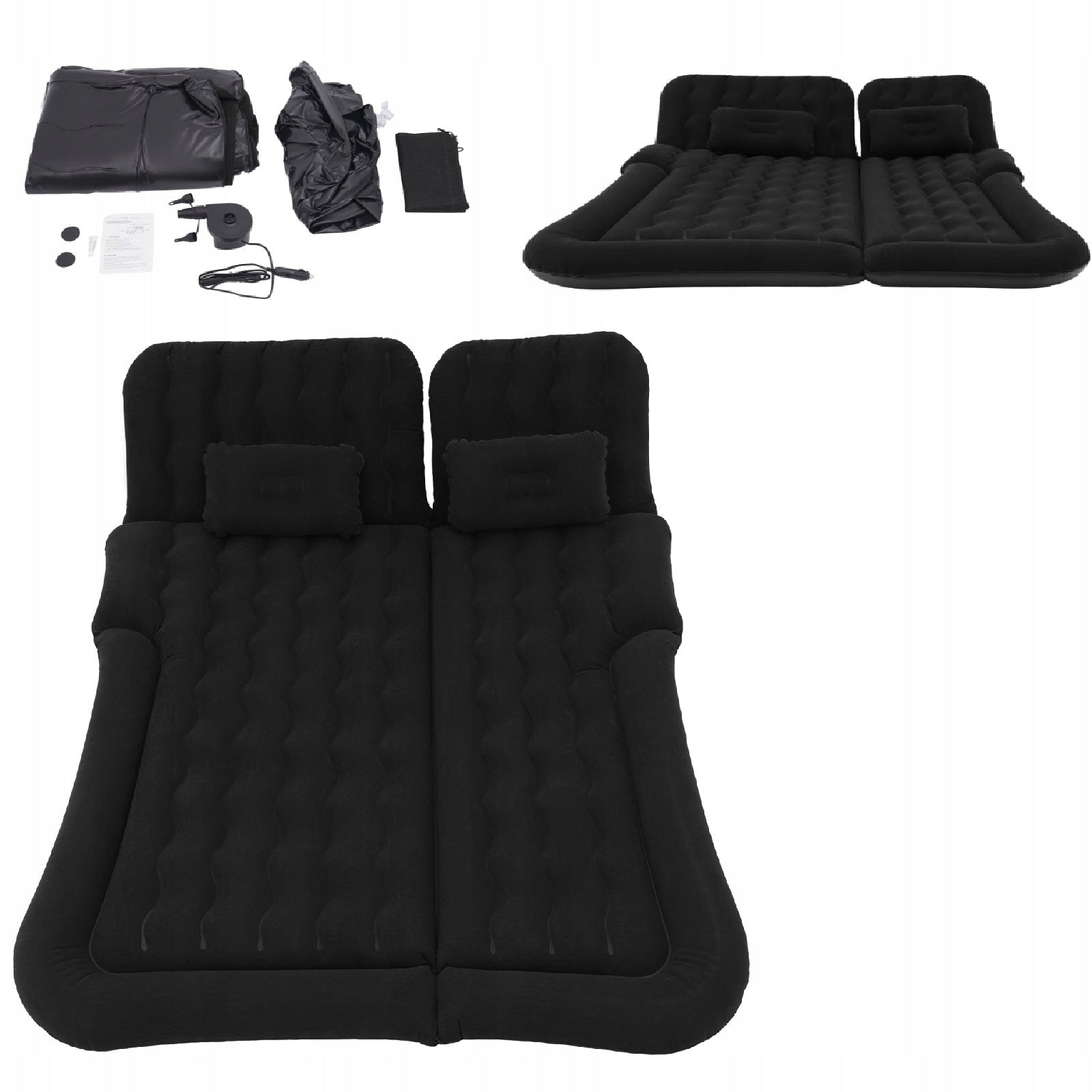 1.74*1.26m SUV Air Mattress, Inflatable SUV Mattress Car Air Mattress Black
