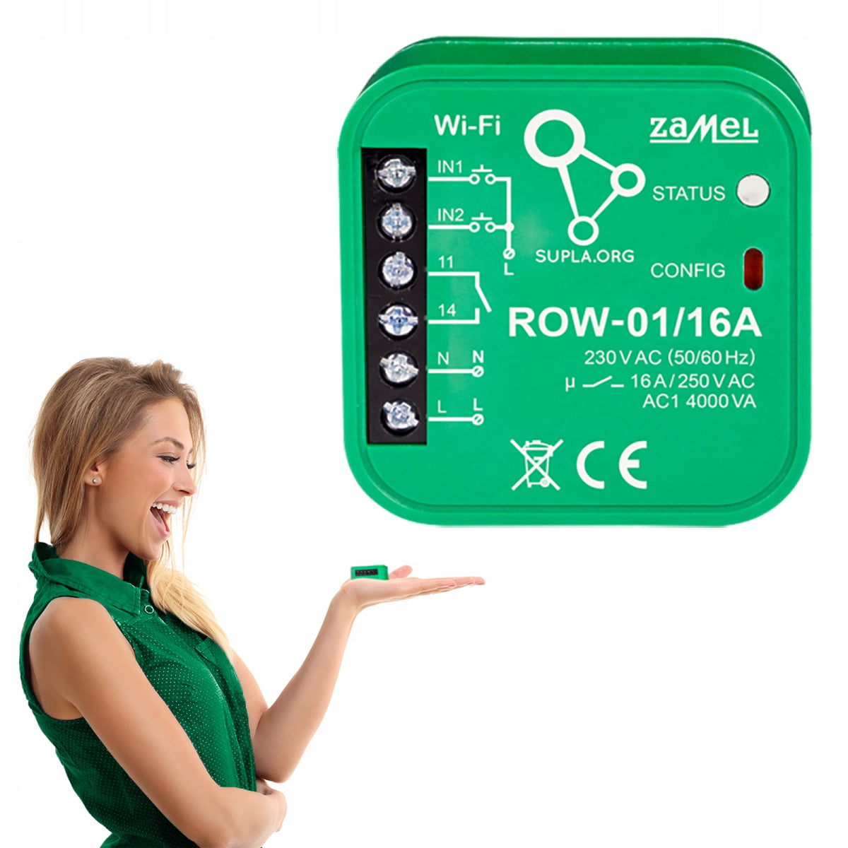 1-CHANNEL 16 A RECEIPT WI-FI RECEIVER, TWO-WAY TYPE: ROW-01/16A