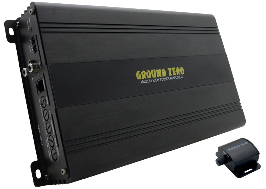 1-CHANNEL CAR AMPLIFIER 1530W RMS GROUND ZERO GZIA 1500.1 CLASS D