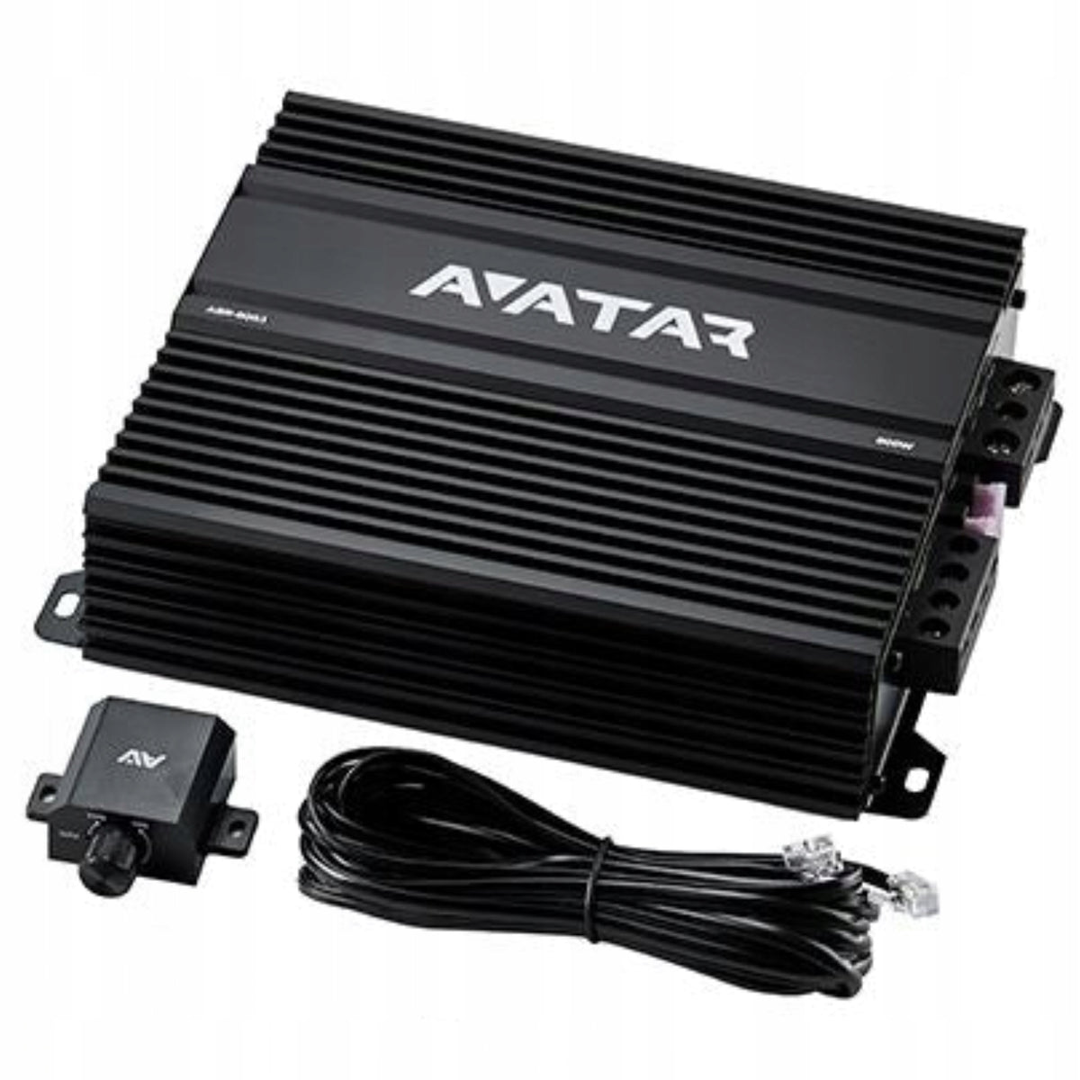 1-CHANNEL CAR AMPLIFIER 800W AVATAR ABR-800.1 + REMOTE CONTROL + STICKERS