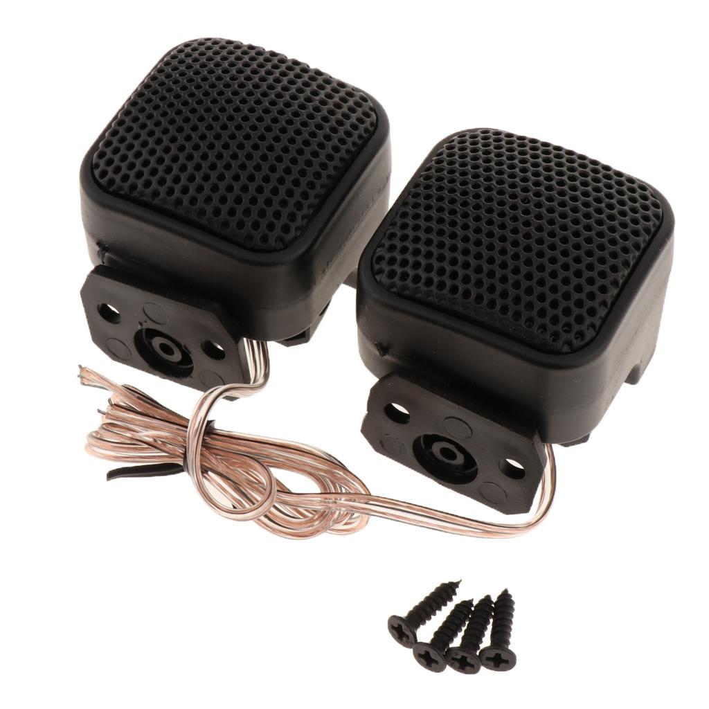 1 Tweeters, Car Silk Square Stereo Speakers with Installation Accessories
