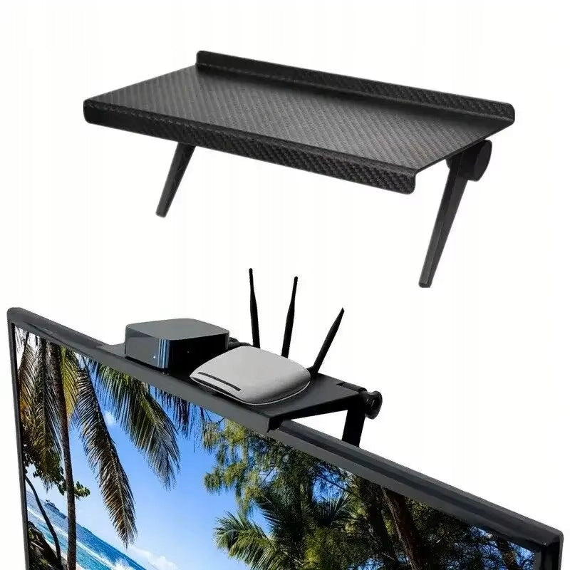1-piece shelf, router stand, decoder, remote control, phone