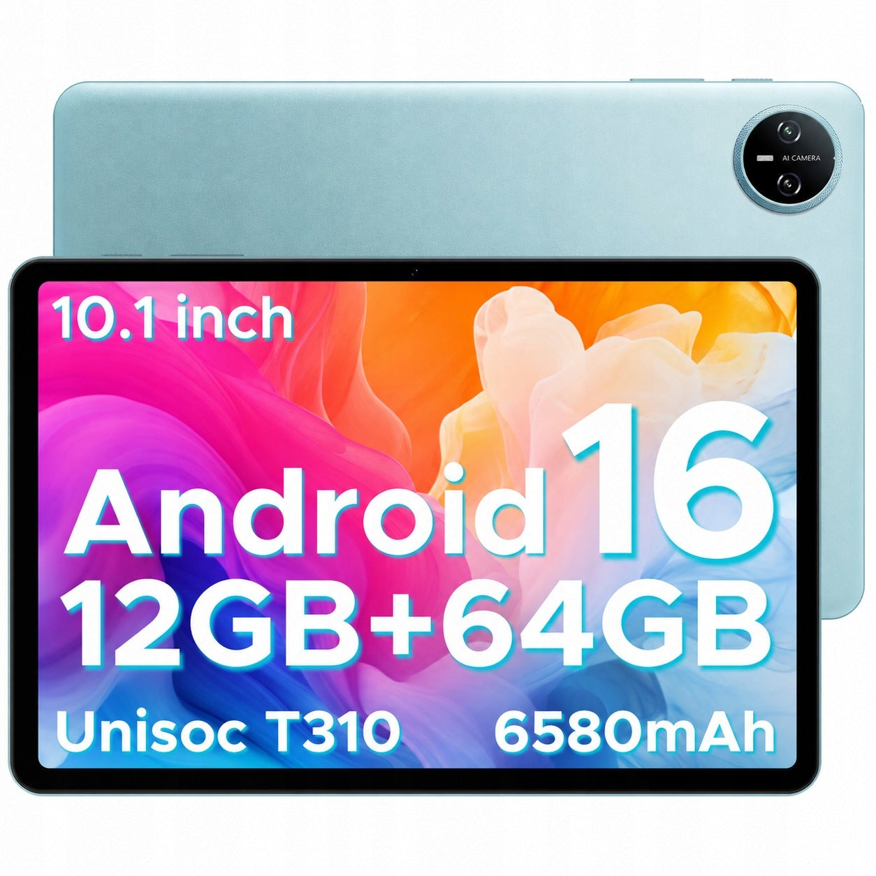 10.1-inch Tablet DOOGEE TAB A9 12GB/64GB 6580mAh WiFi5 Unisoc T310 Android 16