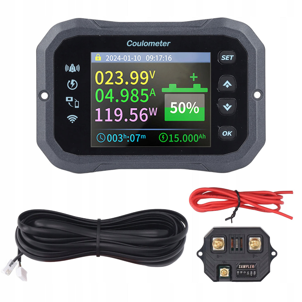 10-100V 0-50A Battery Tester Bluetooth WiFi Battery Monitor