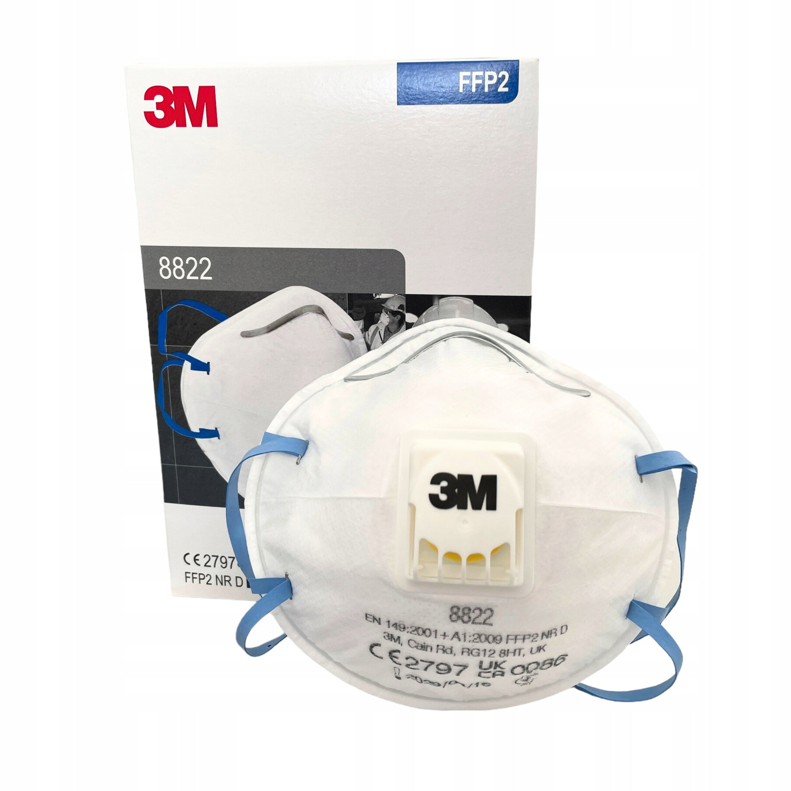 10 PCS 3M 8822 MASK HALF MASK FILTERING FFP2 WITH VALVE