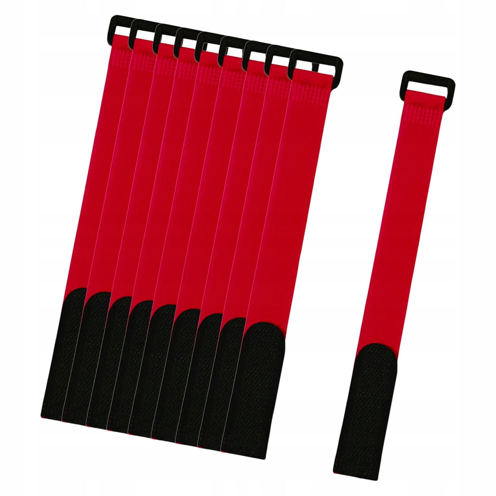 10 Pcs Fishing Rod Belt Bands Ties Straps Stickers with Hoop for Red 20x2cm Manufacturer code 15466028364