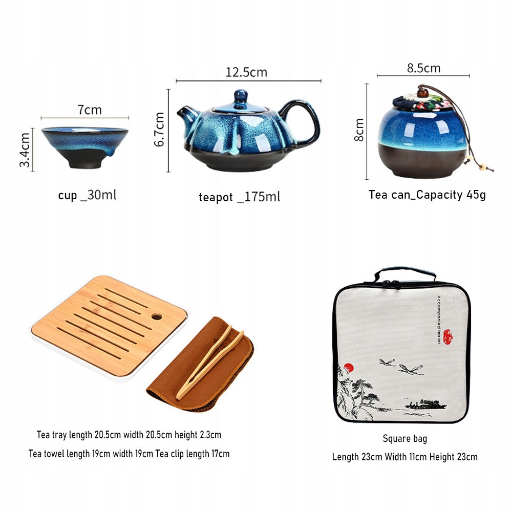 10-Piece Japanese Kung Fu Tea Brewing Set with Kettle and Teapot Cups Brand no brand