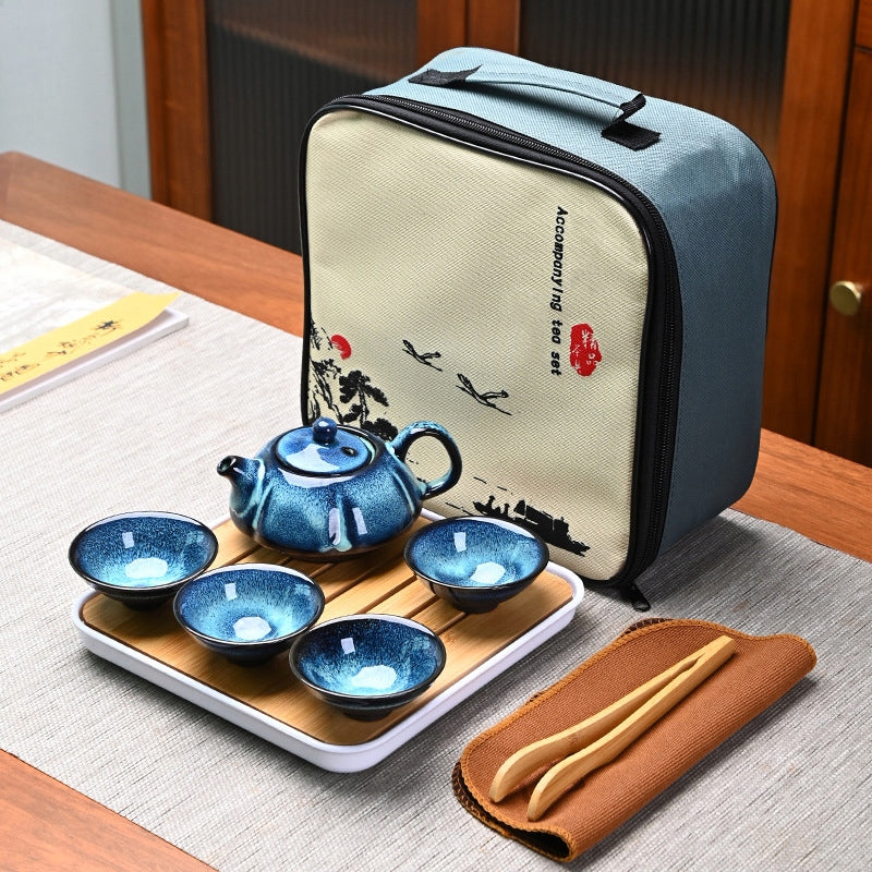 10-Piece Japanese Kung Fu Tea Brewing Set with Kettle and Teapot Cups