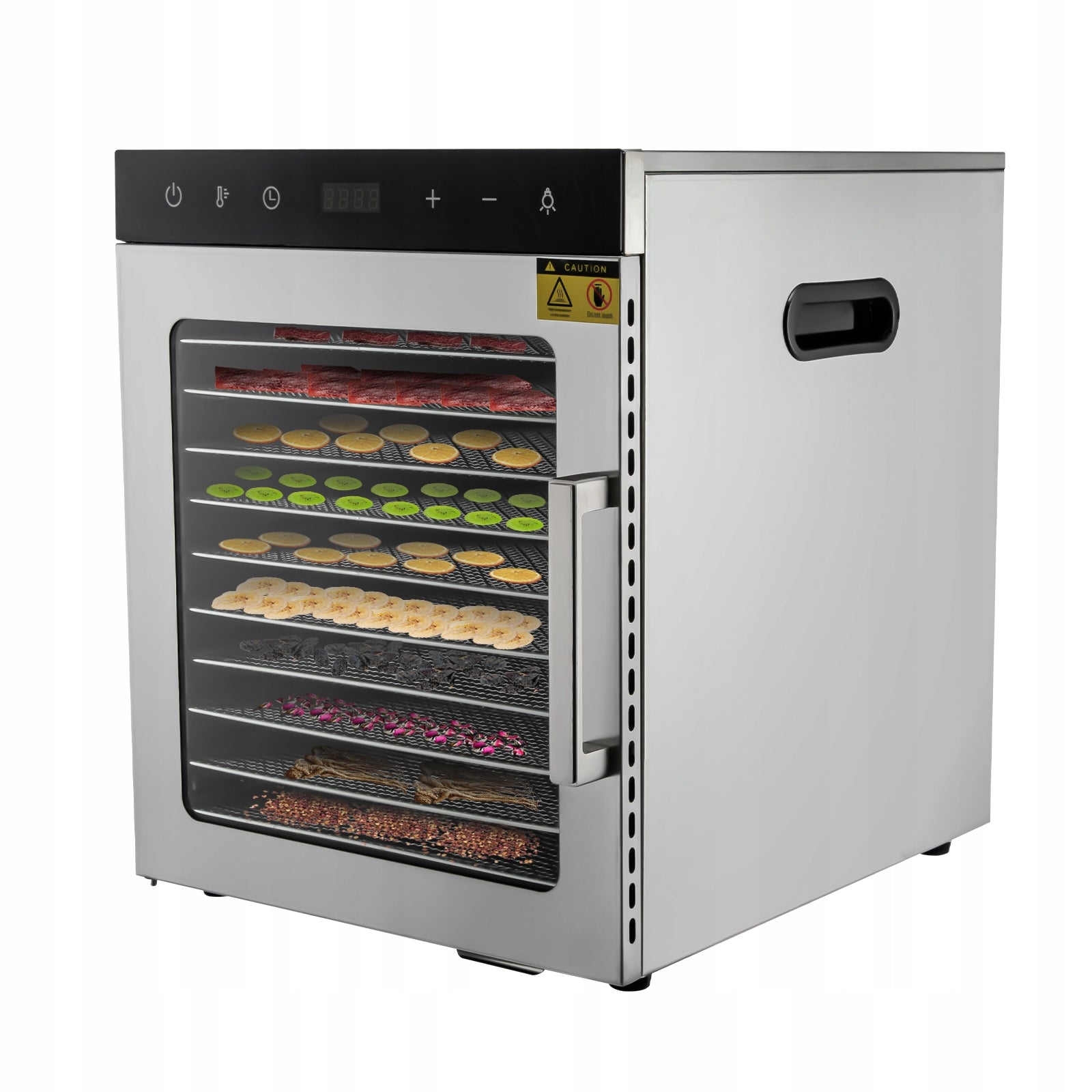 10-TRAY FOOD DEHYDRATOR FOR FOOD & JERKY FRUIT DRYING MACHINE 800W WITH LED