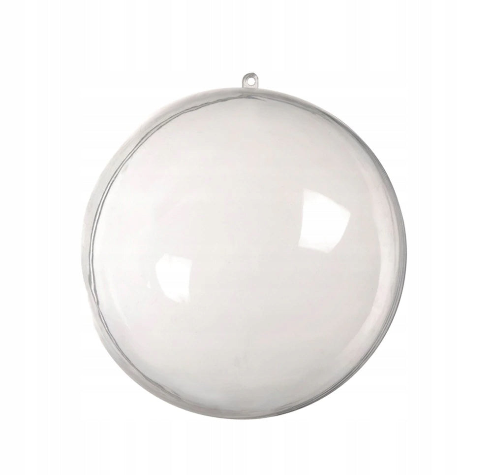 10 X ACRYLIC BAUBLE PVC BAUBLES ball balls WITH PENDANTS to fill 8 CM EAN (GTIN) 5903957795935