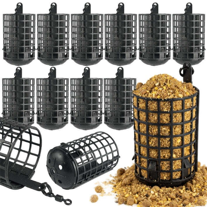 10 X BASKET BAIT BASKET ROUND 40G SWIVEL FOR FEEDER GROUND HOKKAIDO