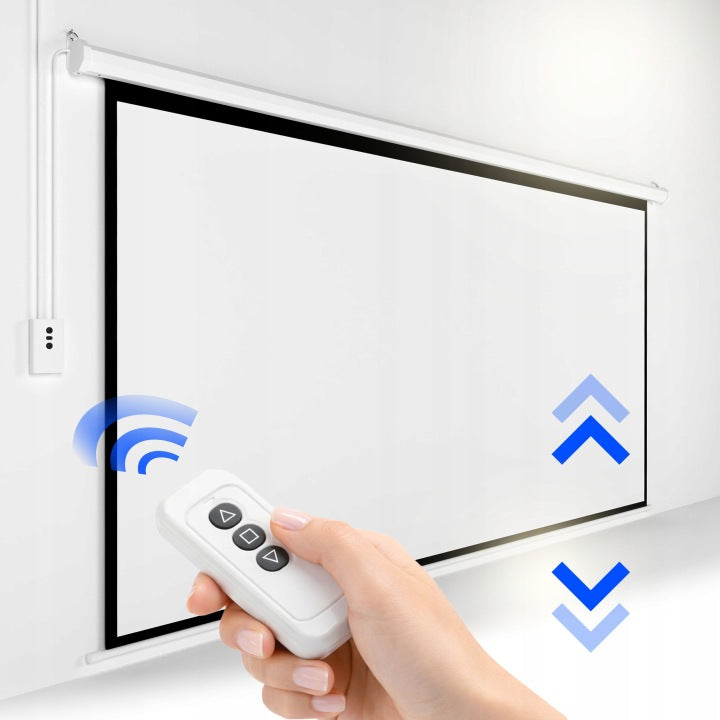 100 INCH ELECTRIC PROJECTION SCREEN For Projector With Remote Control Manufacturer code Ekran Rzutnika na Pilot Automatyczny 100"