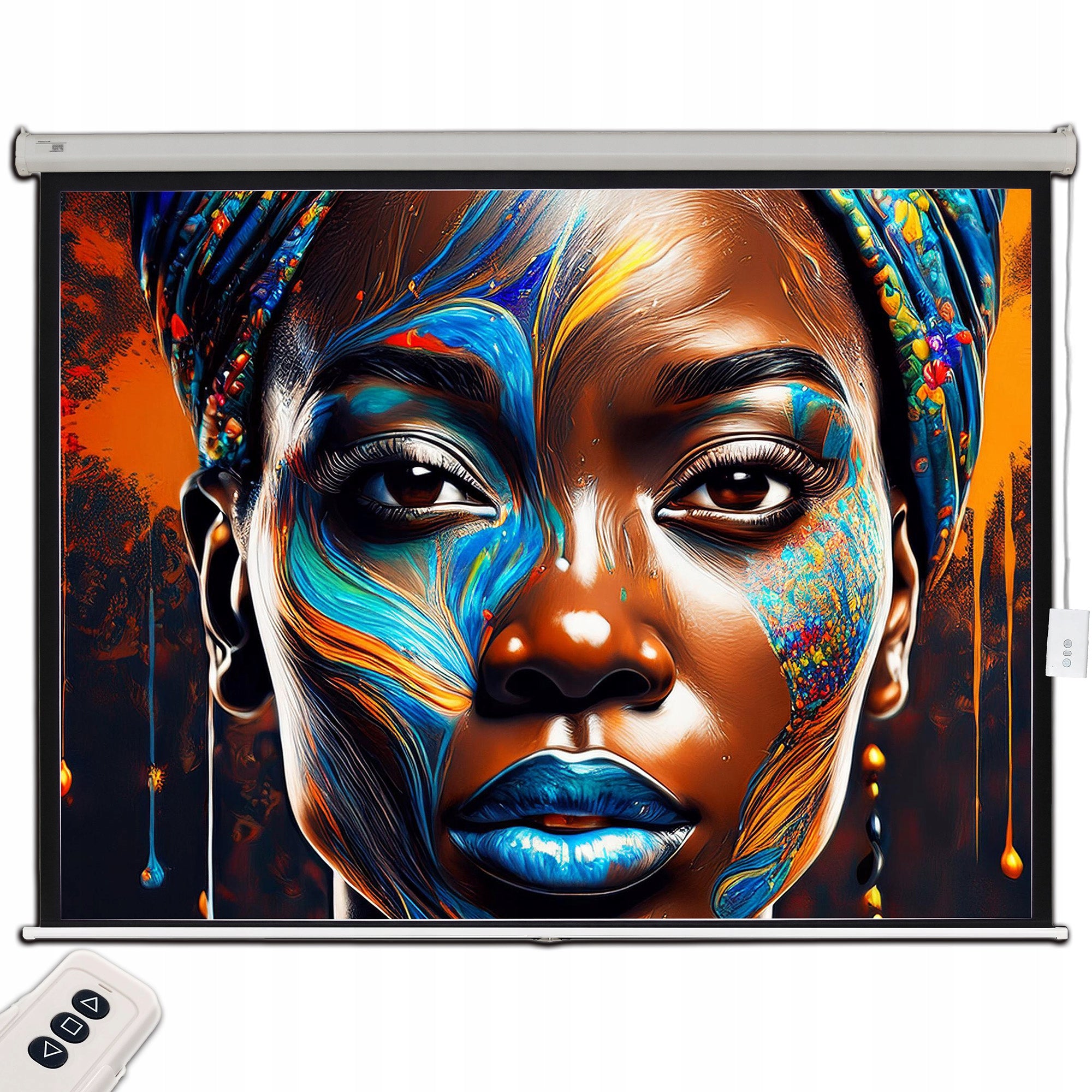 100 INCH ELECTRIC PROJECTION SCREEN For Projector With Remote Control