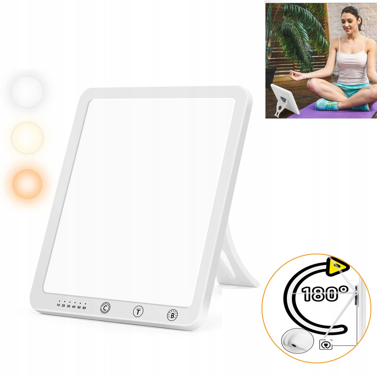 10000 LUX LED LIGHT THERAPY LAMP WITH ADJUSTABLE BRIGHTNESS