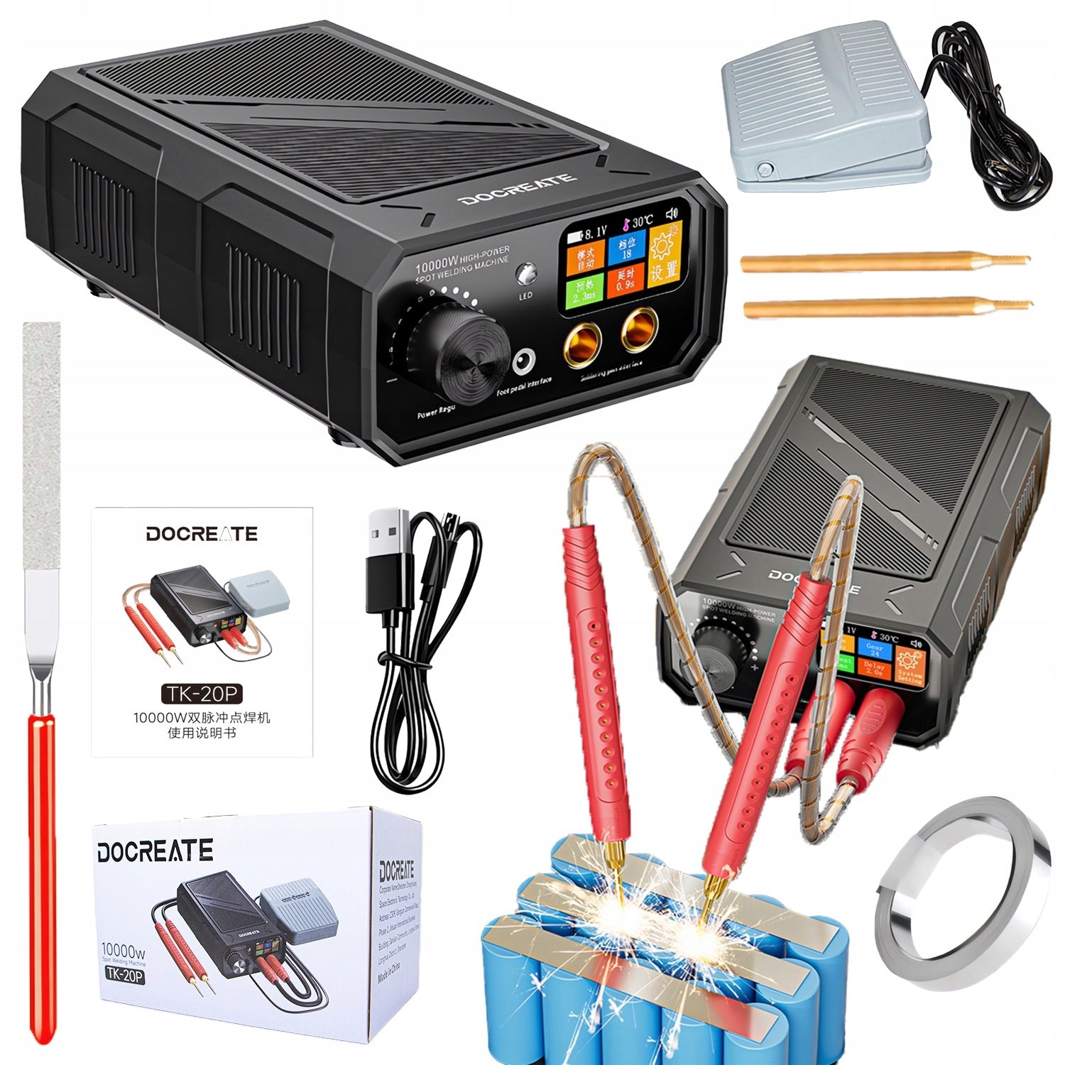 10000W SPOT WELDING MACHINE HIGH POWER PROFESSIONAL WITH PEDAL FOR CELLS 18650