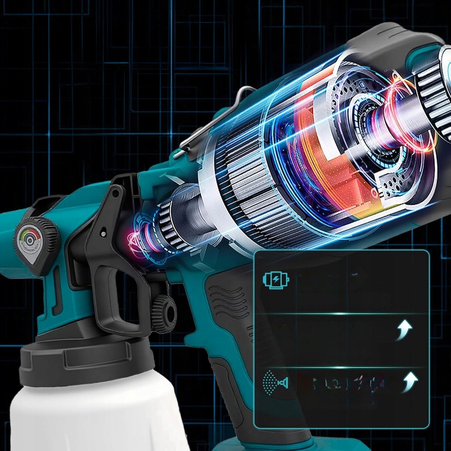 1000ML CORDLESS SPRAY GUN FOR PAINTING Manufacturer code 5906212109973