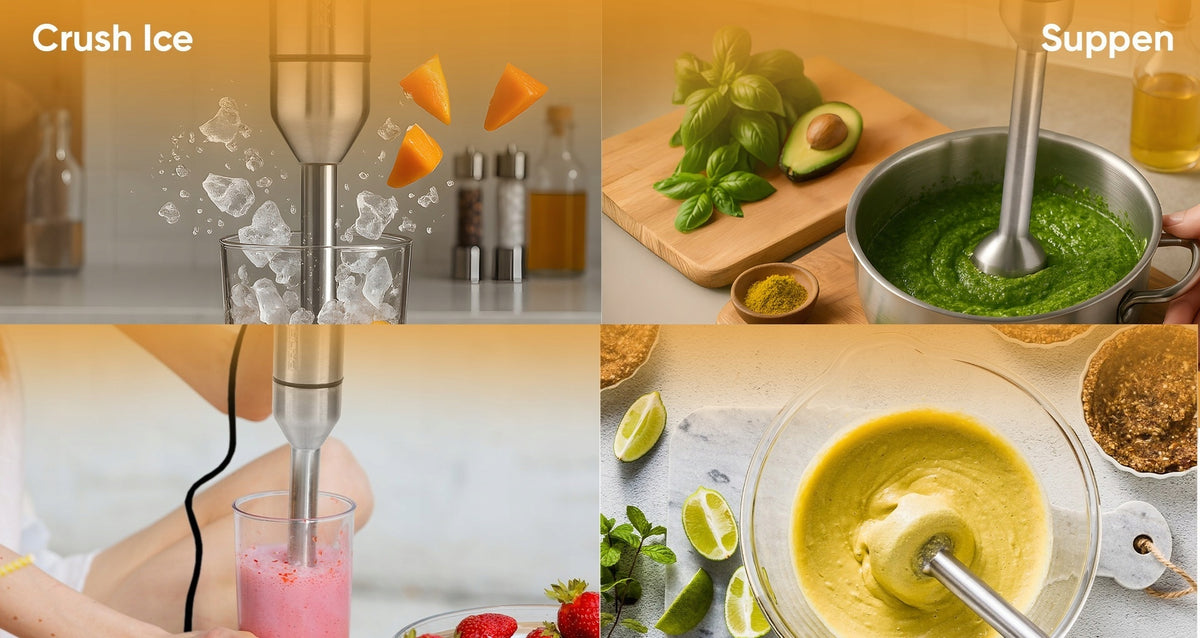 1000W BLENDER - STEEL - HANDHELD KITCHEN MIXER MULTIFUNCTIONAL turbo INOX Manufacturer code 501317