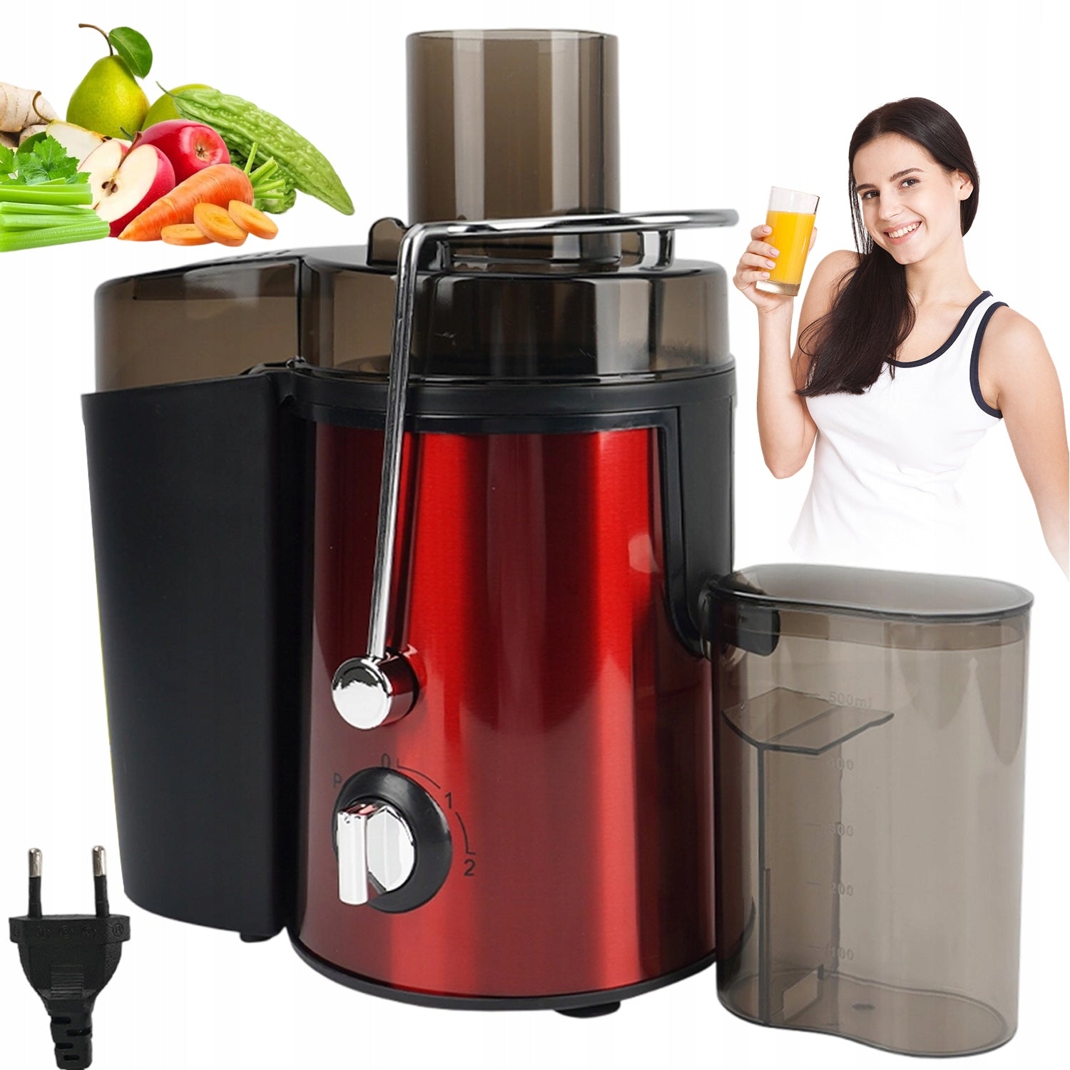 1000W HIGH SPEED JUICER FOR FRUIT AND VEGETABLES SAFETY LOCK